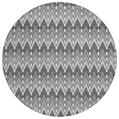 Machine Washable Indoor/Outdoor Chantille ACN2558 Gray 8' x 8' Round Rug