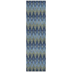 Machine Washable Indoor/Outdoor Chantille ACN2558 Blue 2'3" x 7'6" Runner Rug
