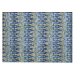 Machine Washable Indoor/Outdoor Chantille ACN2558 Blue 1'8" x 2'6" Rug