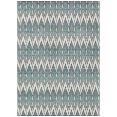 Machine Washable Indoor/Outdoor Chantille ACN2558 Teal 2'6" x 3'10" Rug