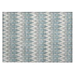 Machine Washable Indoor/Outdoor Chantille ACN2558 Teal 1'8" x 2'6" Rug