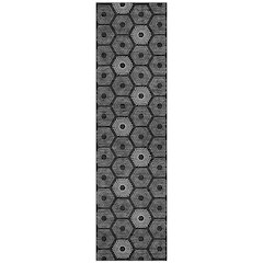 Machine Washable Indoor/Outdoor Chantille ACN2559 Black 2'3" x 7'6" Runner Rug