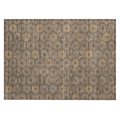 Machine Washable Indoor/Outdoor Chantille ACN2559 Brown 1'8" x 2'6" Rug