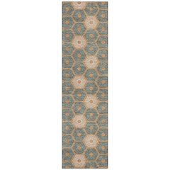 Machine Washable Indoor/Outdoor Chantille ACN2559 Orange 2'3" x 7'6" Runner Rug
