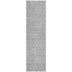 Machine Washable Indoor/Outdoor Chantille ACN2559 Gray 2'3" x 7'6" Runner Rug
