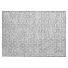 Machine Washable Indoor/Outdoor Chantille ACN2559 Gray 1'8" x 2'6" Rug