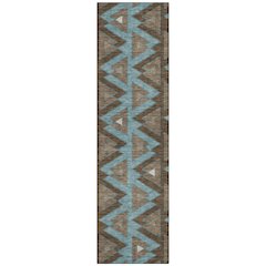 Machine Washable Indoor/Outdoor Chantille ACN2560 Brown 2'3" x 7'6" Runner Rug