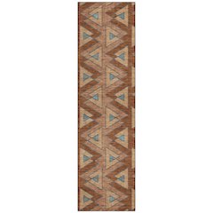 Machine Washable Indoor/Outdoor Chantille ACN2560 Orange 2'3" x 7'6" Runner Rug