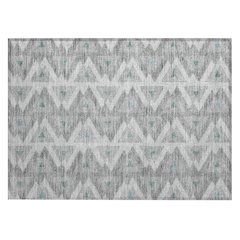 Machine Washable Indoor/Outdoor Chantille ACN2560 Gray 1'8" x 2'6" Rug
