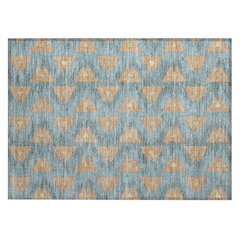 Machine Washable Indoor/Outdoor Chantille ACN2560 Teal 1'8" x 2'6" Rug