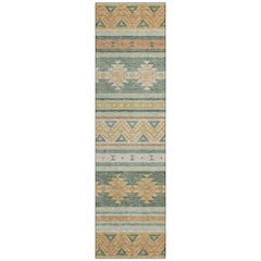Machine Washable Indoor/Outdoor Chantille ACN2561 Green 2'3" x 7'6" Runner Rug