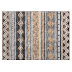 Machine Washable Indoor/Outdoor Chantille ACN2561 Black 1'8" x 2'6" Rug