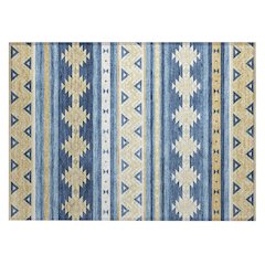 Machine Washable Indoor/Outdoor Chantille ACN2561 Blue 1'8" x 2'6" Rug