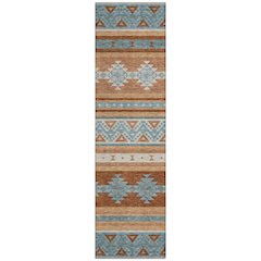 Machine Washable Indoor/Outdoor Chantille ACN2561 Orange 2'3" x 7'6" Runner Rug