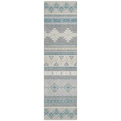 Machine Washable Indoor/Outdoor Chantille ACN2561 Gray 2'3" x 7'6" Runner Rug
