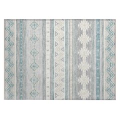 Machine Washable Indoor/Outdoor Chantille ACN2561 Gray 1'8" x 2'6" Rug