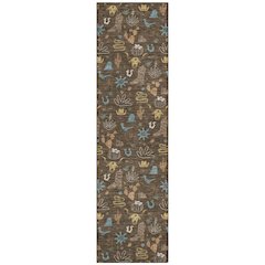 Machine Washable Indoor/Outdoor Chantille ACN2562 Brown 2'3" x 7'6" Runner Rug