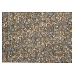 Machine Washable Indoor/Outdoor Chantille ACN2562 Brown 1'8" x 2'6" Rug
