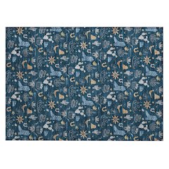 Machine Washable Indoor/Outdoor Chantille ACN2562 Blue 1'8" x 2'6" Rug