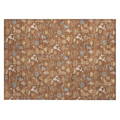 Machine Washable Indoor/Outdoor Chantille ACN2562 Orange 1'8" x 2'6" Rug