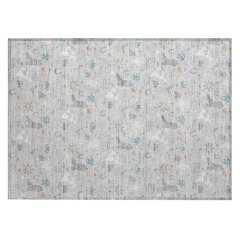 Machine Washable Indoor/Outdoor Chantille ACN2562 Gray 1'8" x 2'6" Rug