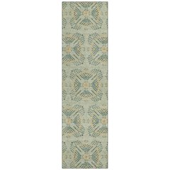 Machine Washable Indoor/Outdoor Chantille ACN2563 Green 2'3" x 7'6" Runner Rug