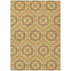 Machine Washable Indoor/Outdoor Chantille ACN2563 Gold 2'6" x 3'10" Rug