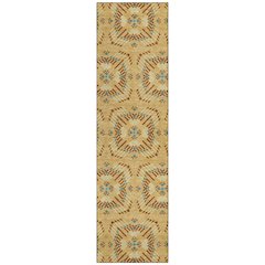 Machine Washable Indoor/Outdoor Chantille ACN2563 Gold 2'3" x 7'6" Runner Rug