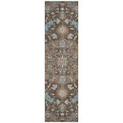 Machine Washable Indoor/Outdoor Chantille ACN2564 Brown 2'3" x 7'6" Runner Rug
