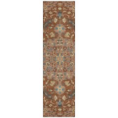 Machine Washable Indoor/Outdoor Chantille ACN2564 Orange 2'3" x 7'6" Runner Rug