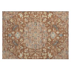 Machine Washable Indoor/Outdoor Chantille ACN2564 Orange 1'8" x 2'6" Rug