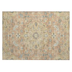Machine Washable Indoor/Outdoor Chantille ACN2564 Gold 1'8" x 2'6" Rug