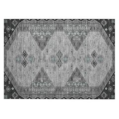Machine Washable Indoor/Outdoor Chantille ACN2565 Gray 1'8" x 2'6" Rug