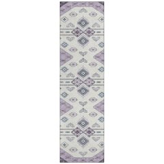 Machine Washable Indoor/Outdoor Chantille ACN2565 Purple 2'3" x 7'6" Runner Rug