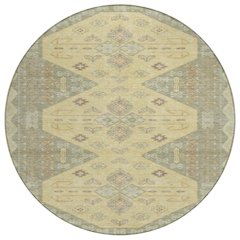 Machine Washable Indoor/Outdoor Chantille ACN2565 Green 8' x 8' Round Rug
