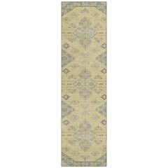Machine Washable Indoor/Outdoor Chantille ACN2565 Green 2'3" x 7'6" Runner Rug