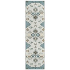 Machine Washable Indoor/Outdoor Chantille ACN2565 Teal 2'3" x 7'6" Runner Rug