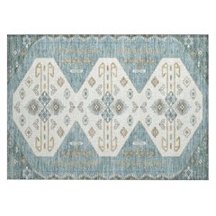 Machine Washable Indoor/Outdoor Chantille ACN2565 Teal 1'8" x 2'6" Rug