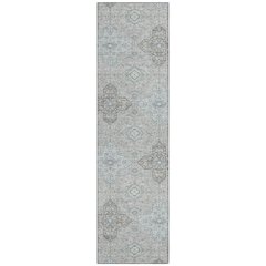 Machine Washable Indoor/Outdoor Chantille ACN2566 Gray 2'3" x 7'6" Runner Rug