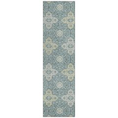 Machine Washable Indoor/Outdoor Chantille ACN2566 Teal 2'3" x 7'6" Runner Rug