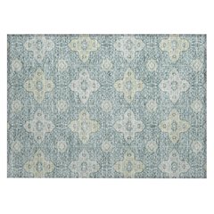 Machine Washable Indoor/Outdoor Chantille ACN2566 Teal 1'8" x 2'6" Rug