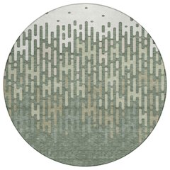 Machine Washable Indoor/Outdoor Chantille ACN2567 Green 8' x 8' Round Rug