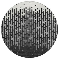Machine Washable Indoor/Outdoor Chantille ACN2567 Black 8' x 8' Round Rug