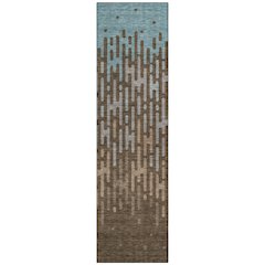 Machine Washable Indoor/Outdoor Chantille ACN2567 Brown 2'3" x 7'6" Runner Rug
