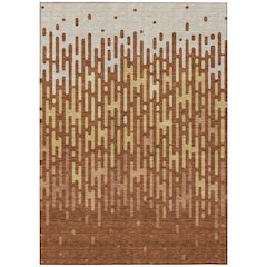Machine Washable Indoor/Outdoor Chantille ACN2567 Orange 2'6" x 3'10" Rug