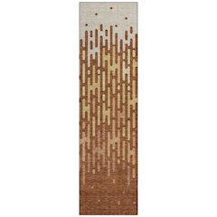 Machine Washable Indoor/Outdoor Chantille ACN2567 Orange 2'3" x 7'6" Runner Rug