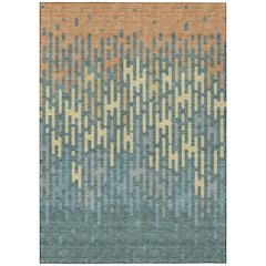 Machine Washable Indoor/Outdoor Chantille ACN2567 Teal 2'6" x 3'10" Rug