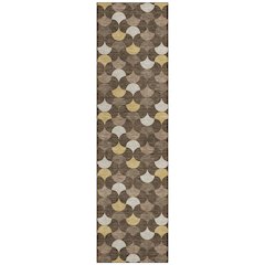 Machine Washable Indoor/Outdoor Chantille ACN2568 Brown 2'3" x 7'6" Runner Rug