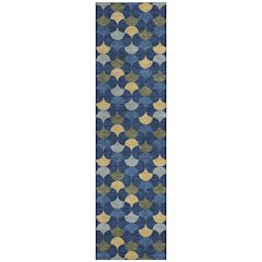 Machine Washable Indoor/Outdoor Chantille ACN2568 Blue 2'3" x 7'6" Runner Rug