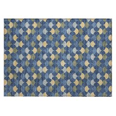 Machine Washable Indoor/Outdoor Chantille ACN2568 Blue 1'8" x 2'6" Rug
